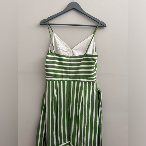 BCBG MaxAzria Striped High Low Wrap Maxi Dress 👗 Worn Once for a Wedding - Picture 3 of 5